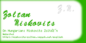 zoltan miskovits business card